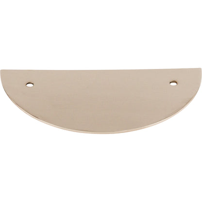 Top Knobs Half Circle Pull Backplate - Brushed Satin Nickel