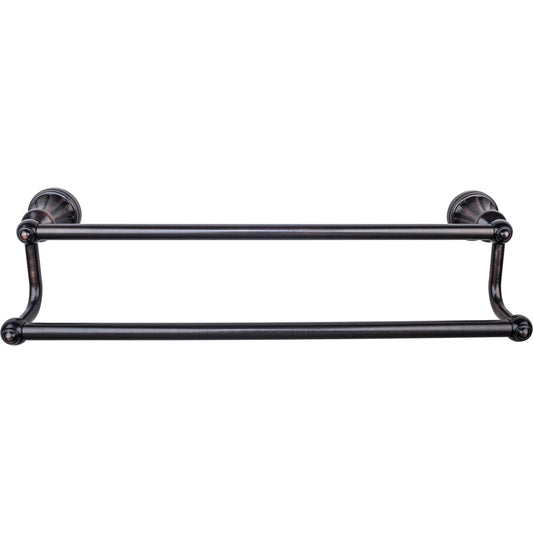 Top Knobs TOP BATH (R) Hudson Bath Double 26 1/4" Wall Mounted  Towel Bar - Tuscan Bronze