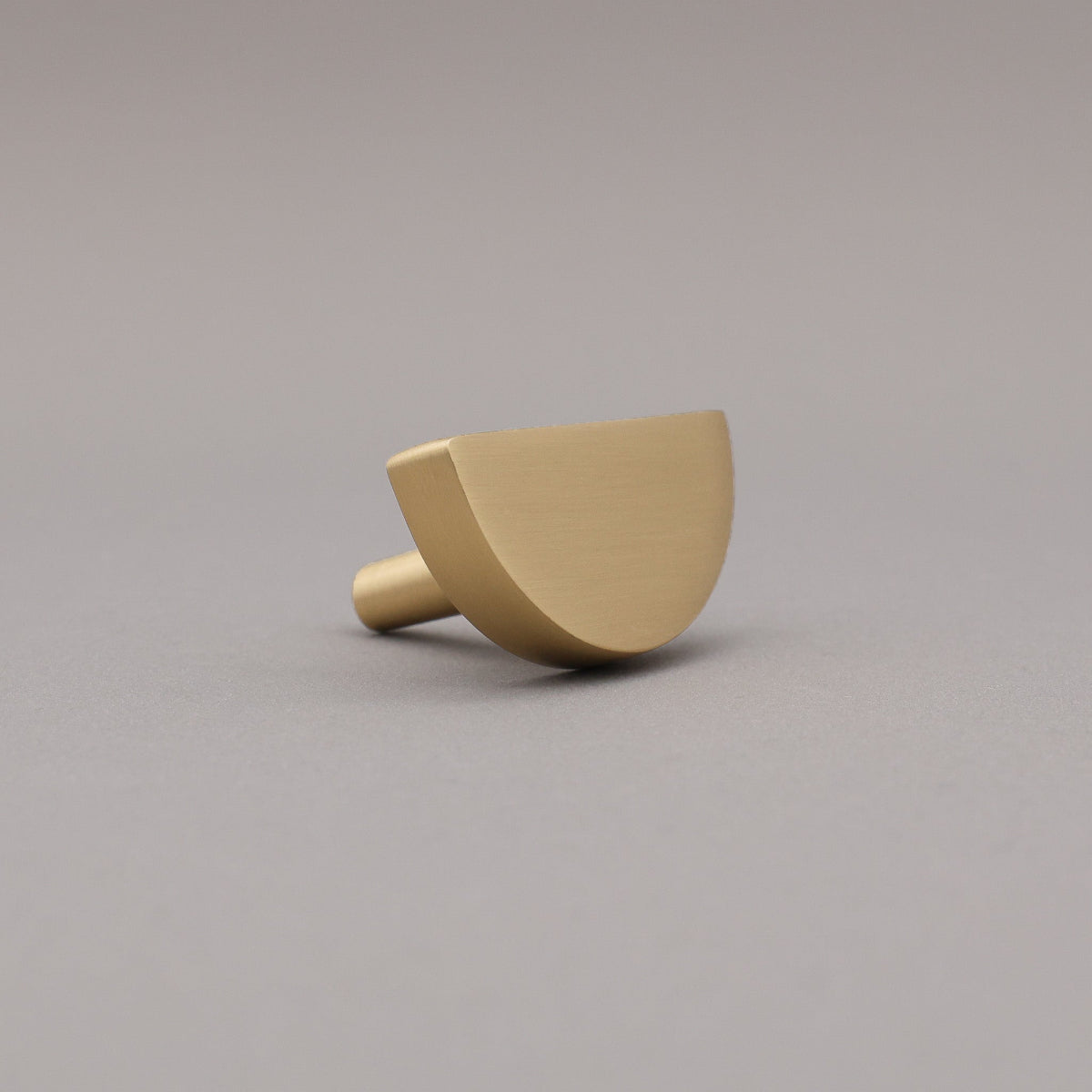 Hapny Half Moon Cabinet Knob - Satin Brass