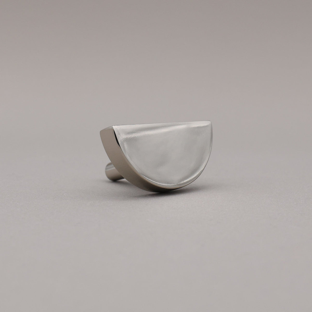 Hapny Half Moon Cabinet Knob - Polished Nickel