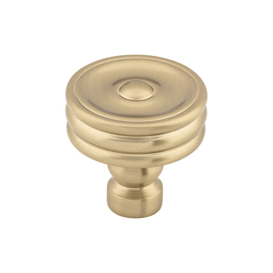 Top Knobs Brixton Ridged Round Knob - Ash Gray