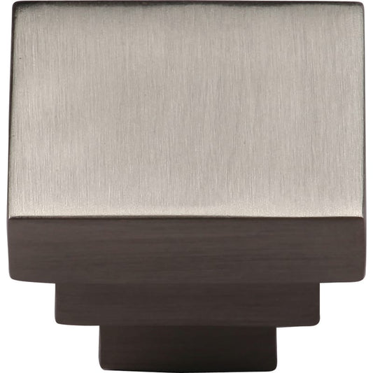 Ashley Norton Square Step Cabinet Knob - Satin Nickel