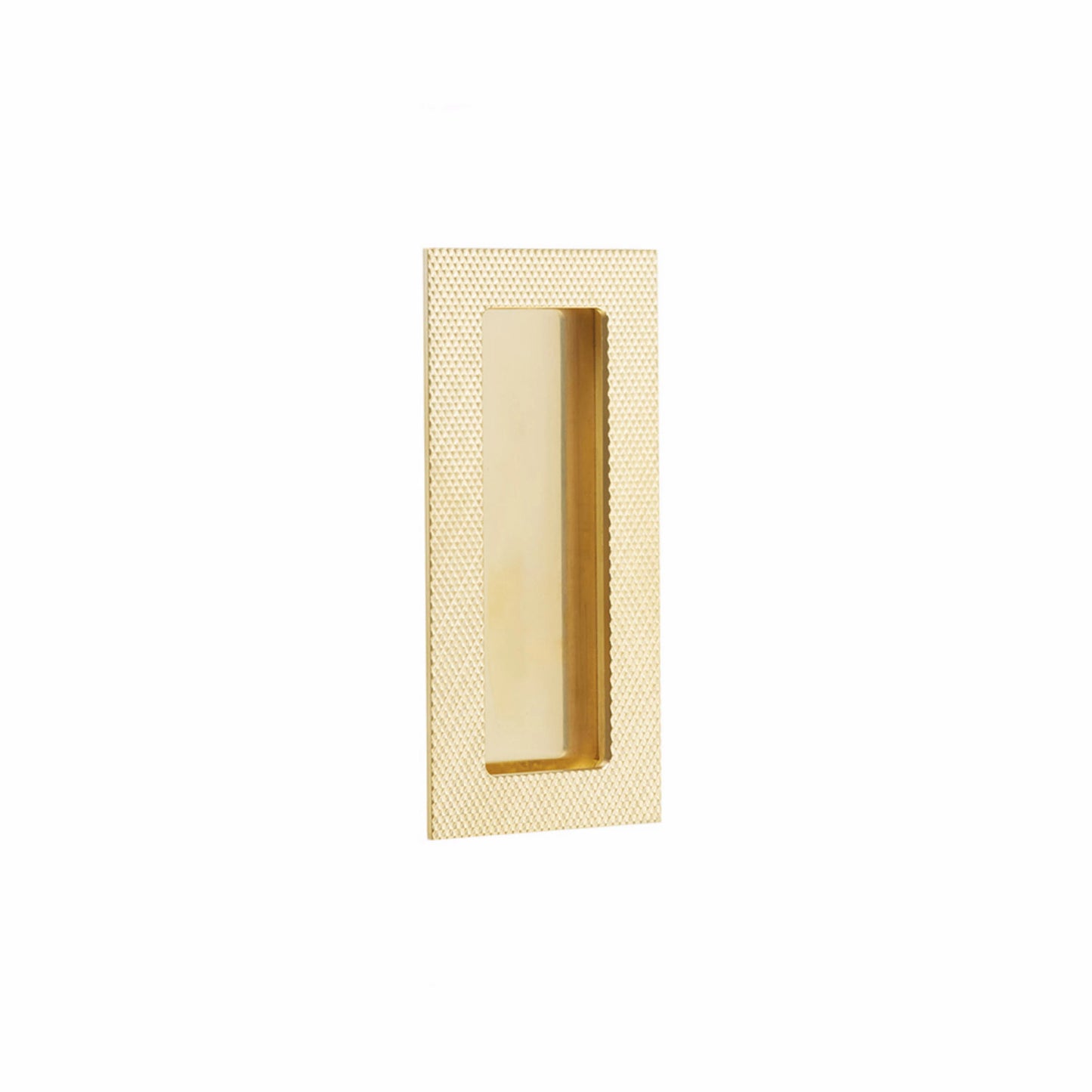 Modern Rectangular Knurled Flush Pull