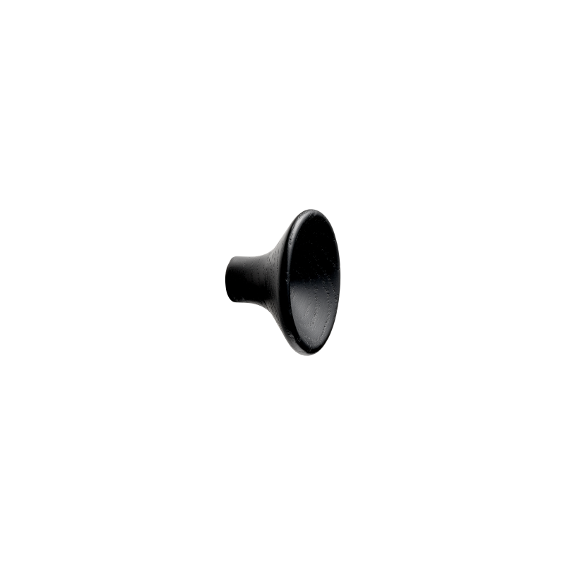 Ashley Norton Designer Wood Mid Century Knob - Black Stained Ash