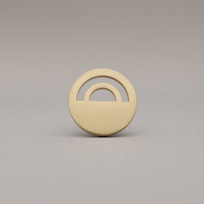 Hapny Horizon Cabinet Knob - Satin Brass