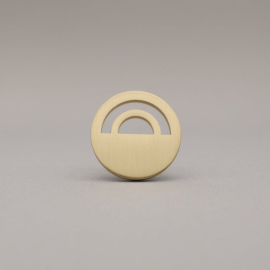 Hapny Horizon Cabinet Knob - Satin Brass