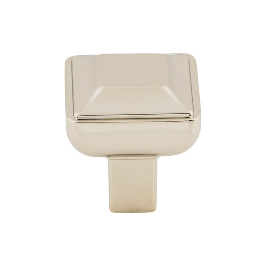 Top Knobs Podium Square Knob - 1" - Brushed Satin Nickel