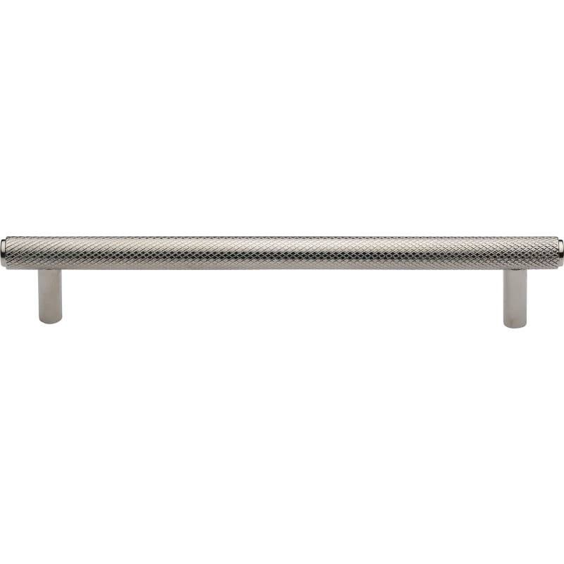 Ashley Norton Basel Knurled Cabinet Pull - 8" CTC - Polished Nickel