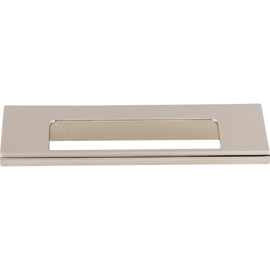 Top Knobs Europa Cut Out Finger Pull - 3 3/4" CTC - Brushed Satin Nickel