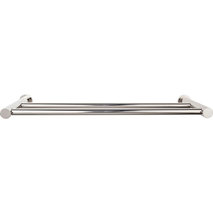 Top Knobs Top Bath (R) Hopewell Bath Double Wall Mounted  Towel Bar - 18" CTC - Brushed Satin Nickel