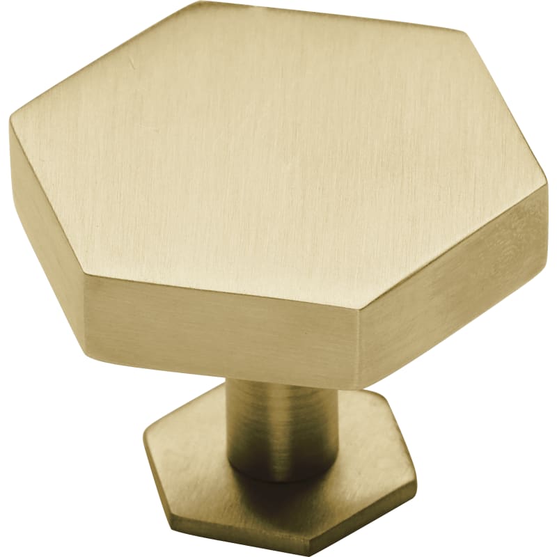 Modern Hex Cabinet Knob with Rosette