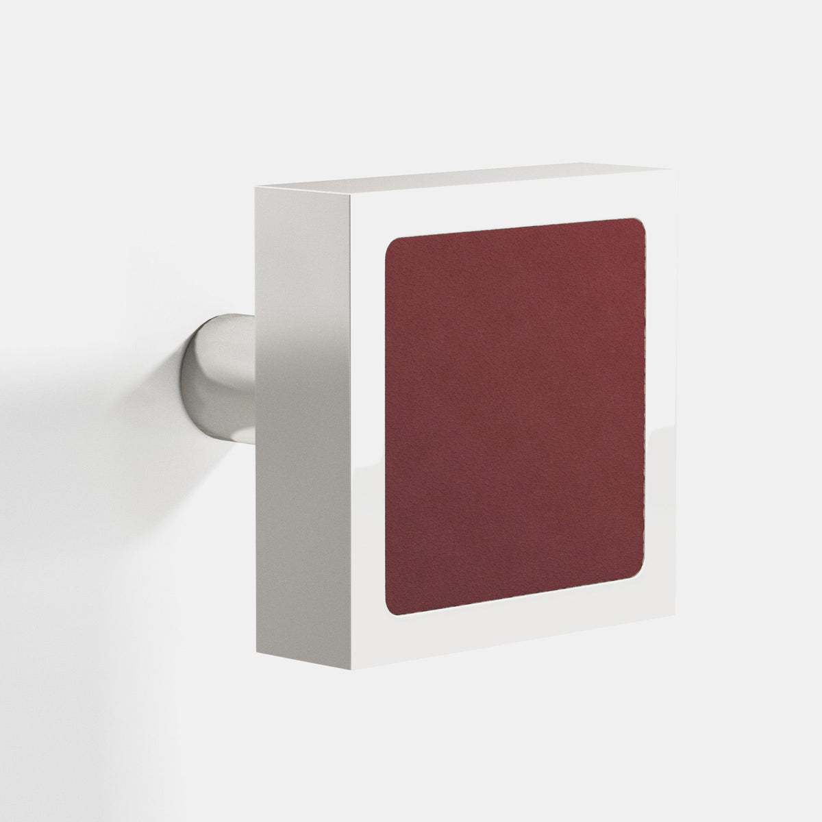Tanner's Craft Square Leather Cabinet Knob with Straight Post - L520 Series