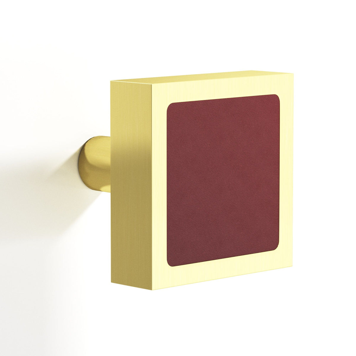 Tanner's Craft Square Leather Cabinet Knob with Straight Post - L520 Series