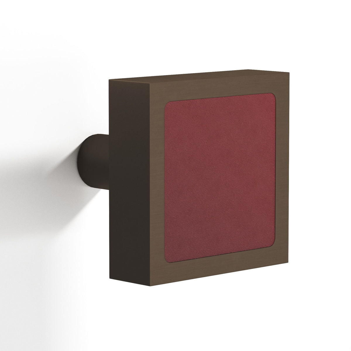 Tanner's Craft Square Leather Cabinet Knob with Straight Post - L520 Series