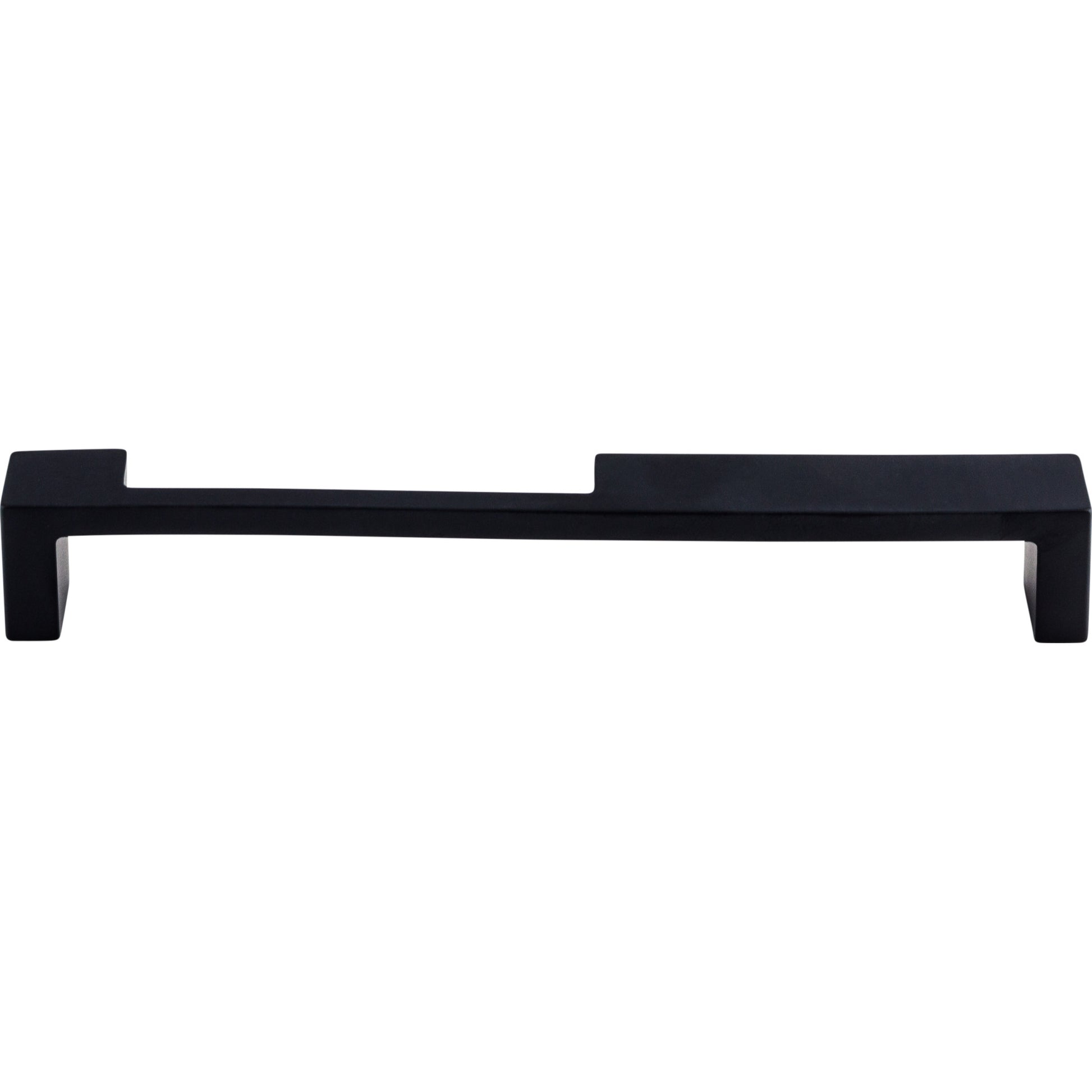 Top Knobs Modern Metro Notch Pull B 7" Center to Center Bar Pull - Flat Black
