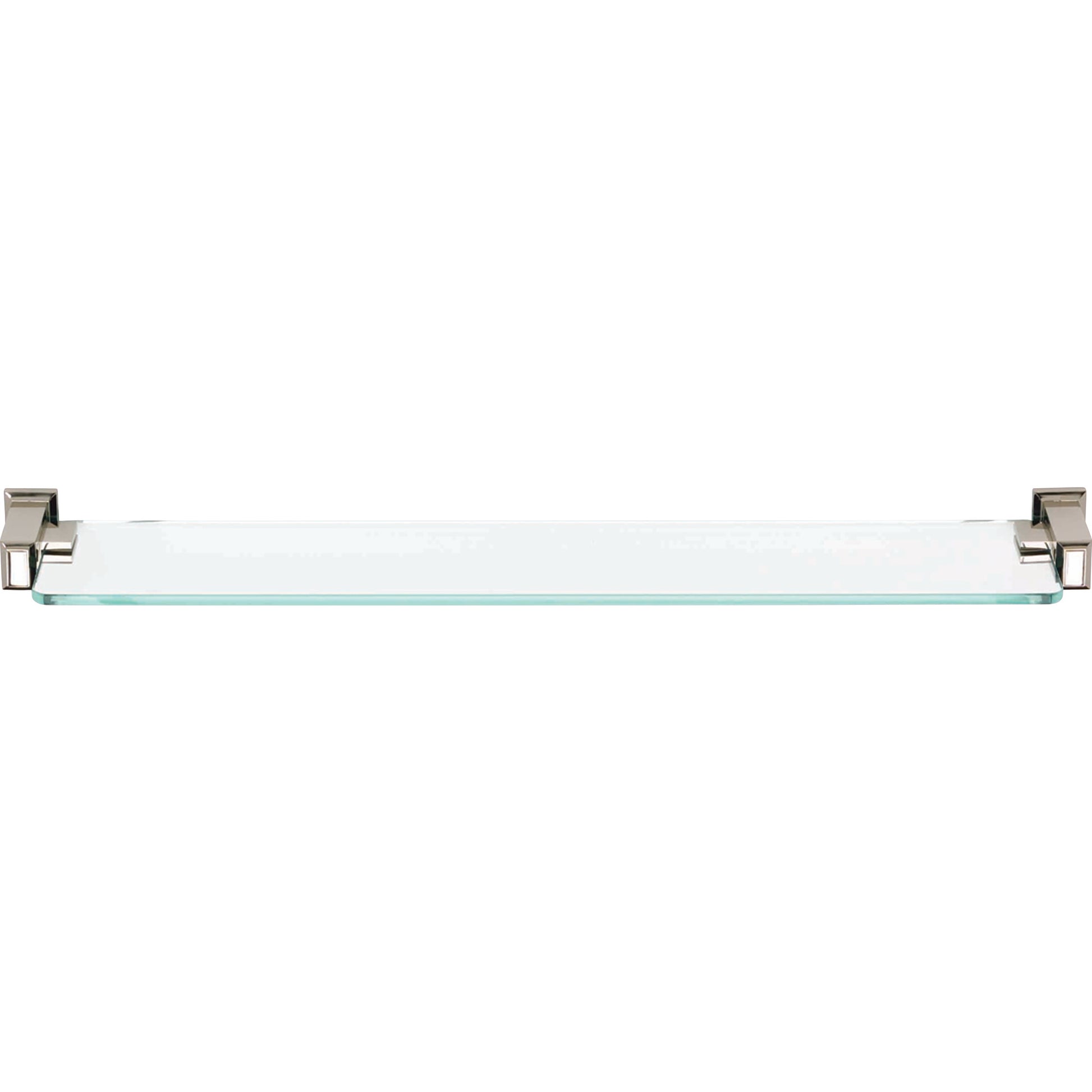 Atlas Sutton Place Bath Glass Shelf Inches Polished Nickel - Polished Nickel