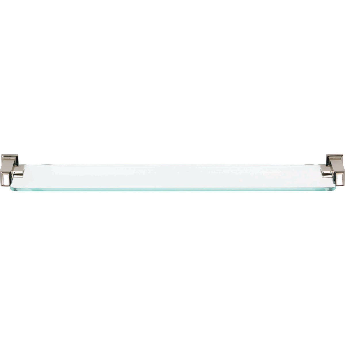 Atlas Sutton Place Bath Glass Shelf Inches Polished Nickel - Polished Nickel
