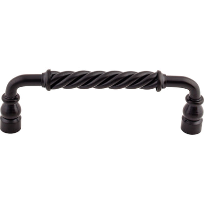 Top Knobs Twisted Bar Bar Pull - 6" CTC - Patina Black