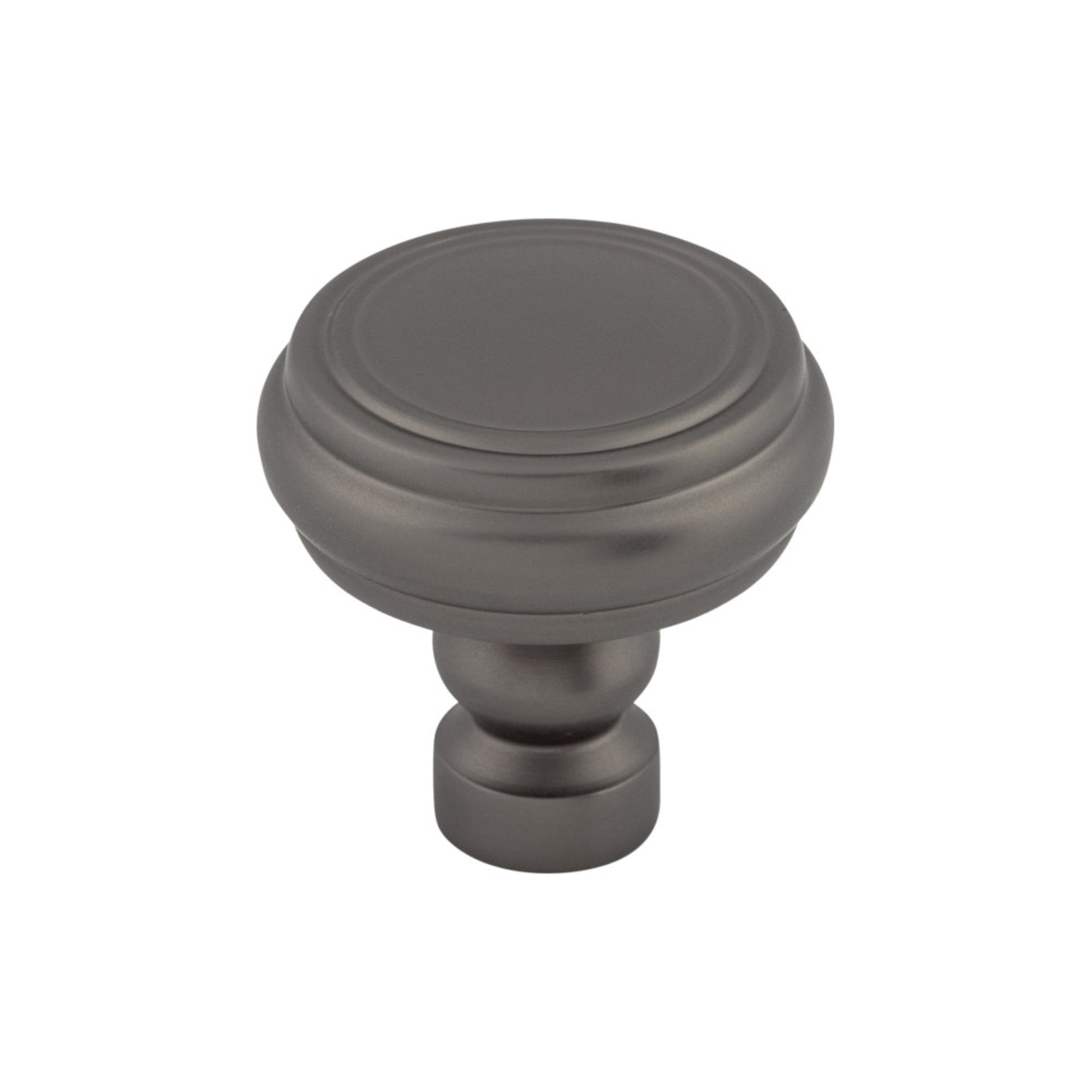 Top Knobs Brixton Rimmed Round Knob - Ash Gray
