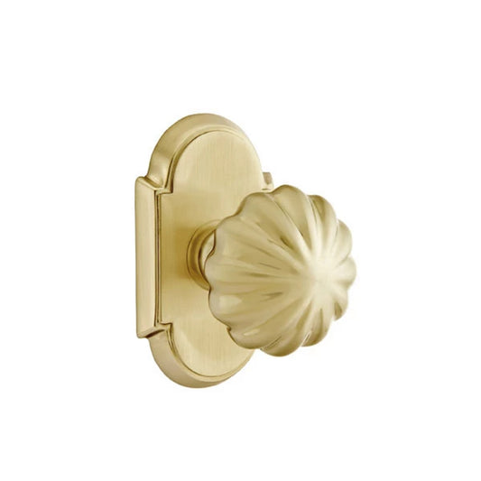 Melon Knob Satin Brass