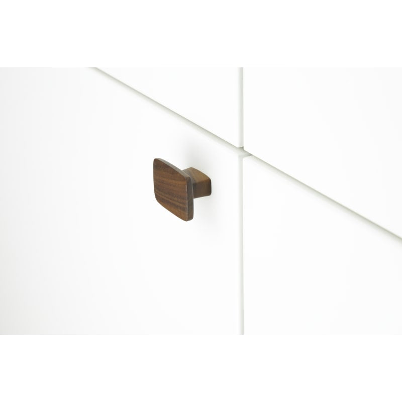 Ashley Norton Designer Wood Rectangular Cabinet Knob - 5/8" CTC - Walnut (Lacquered)