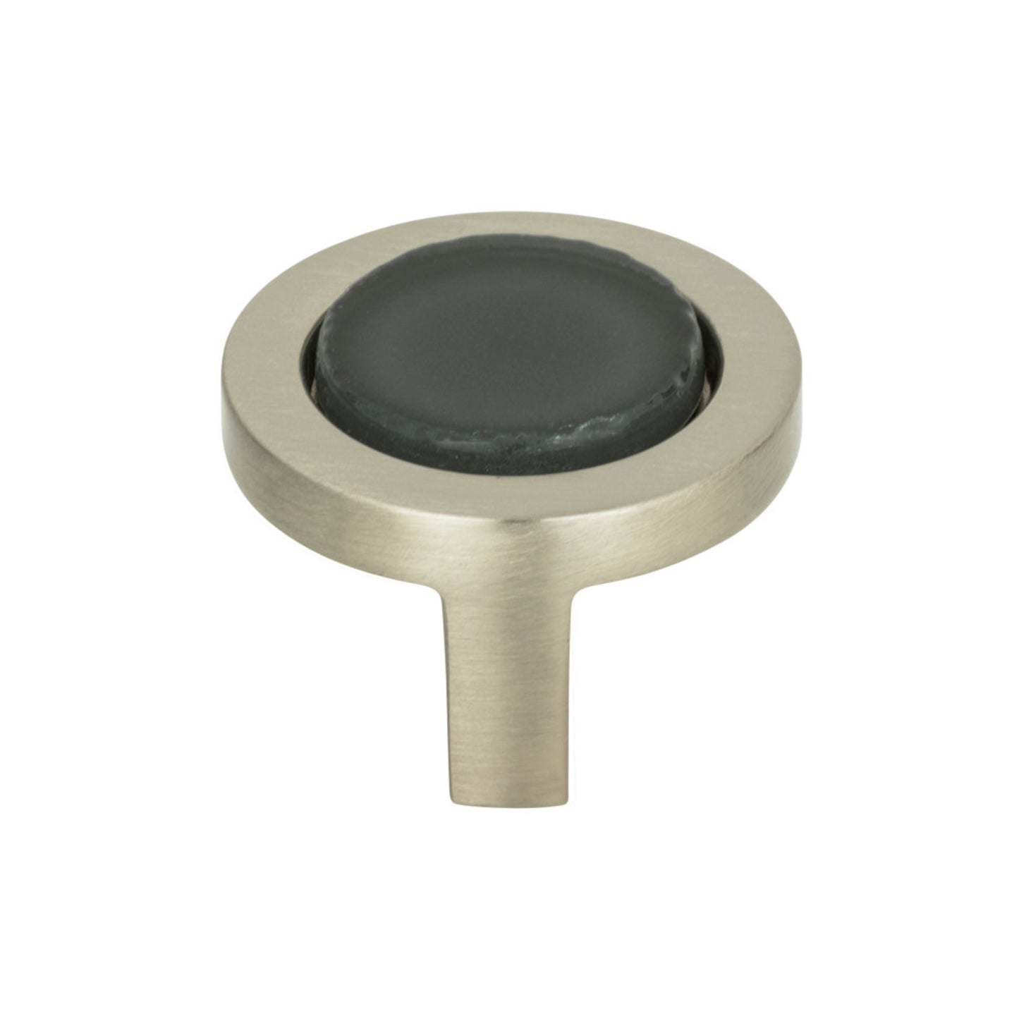 Atlas Spa 1-1/4" Diameter Round Knob (229-BLK) - Brushed Nickel