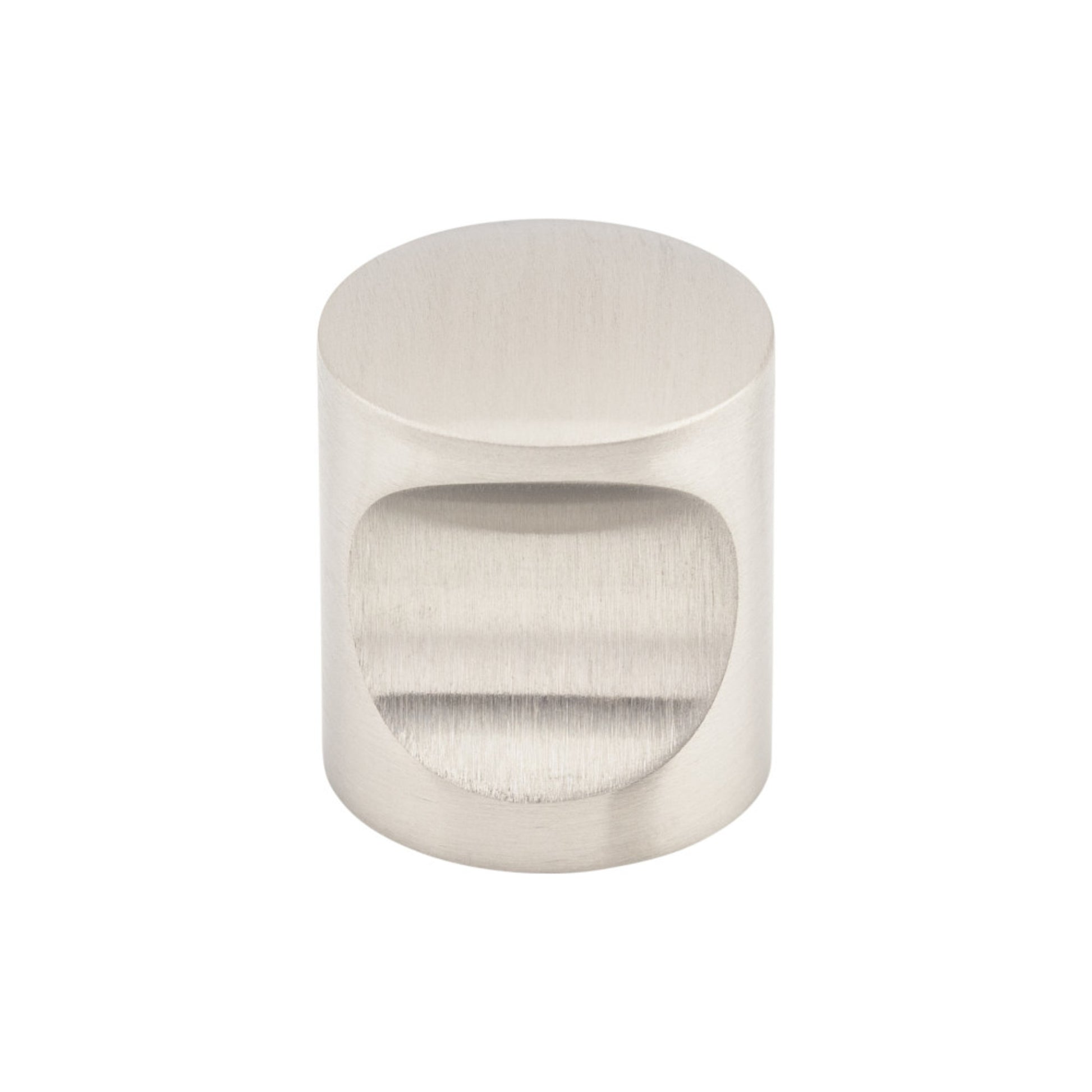 Top Knobs Indent Round Knob - 1" Dia. - Stainless Steel
