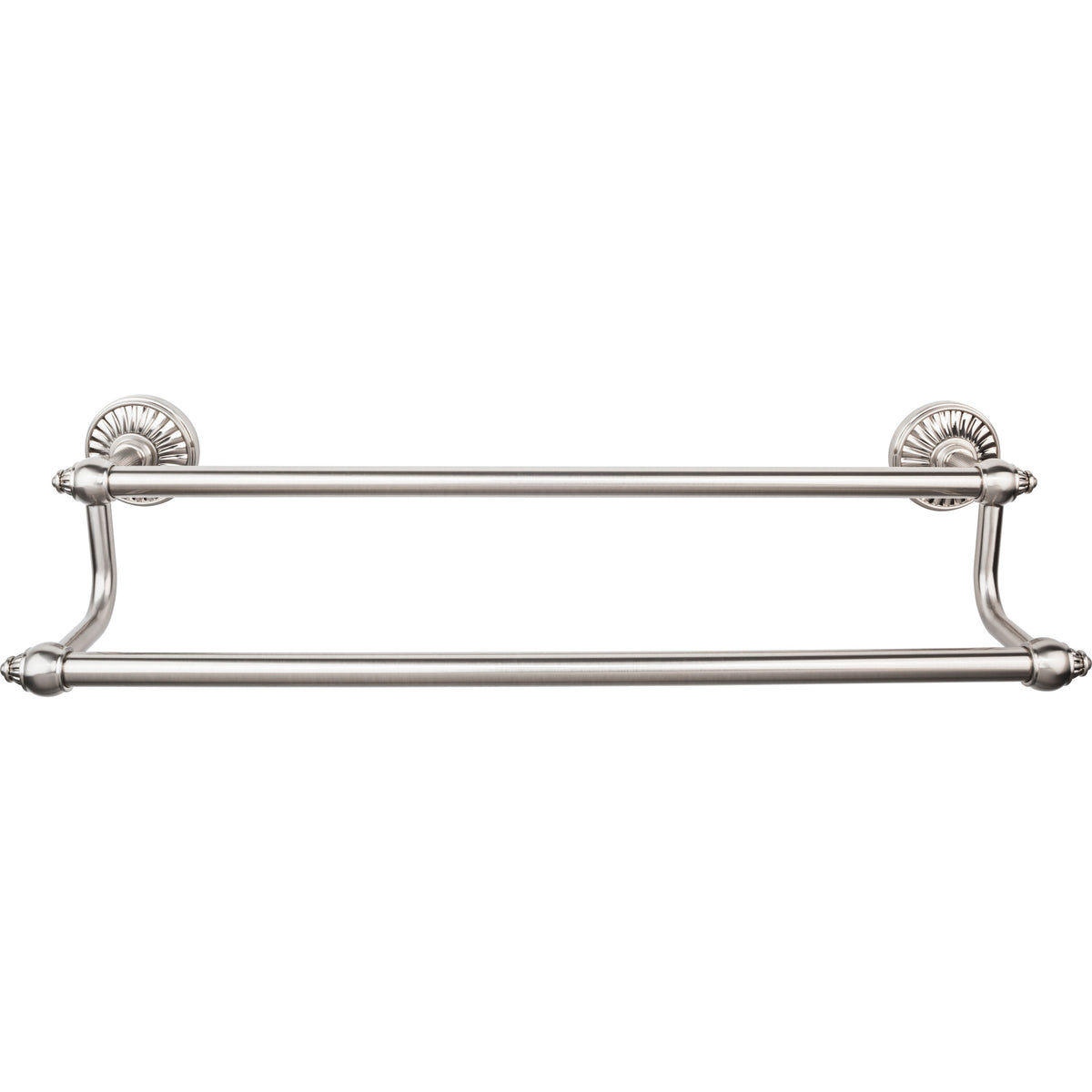 Top Knobs Top Bath (R) Tuscany Bath Double Wall Mounted  Towel Bar - 18" CTC - Brushed Satin Nickel
