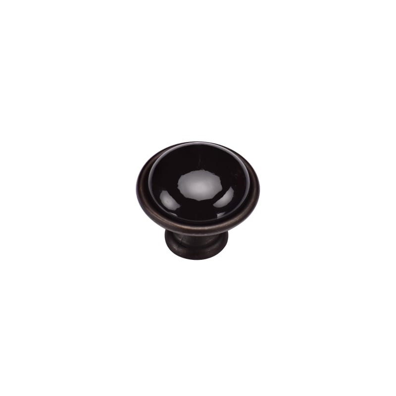 Dome Black Ceramic Cabinet Knob