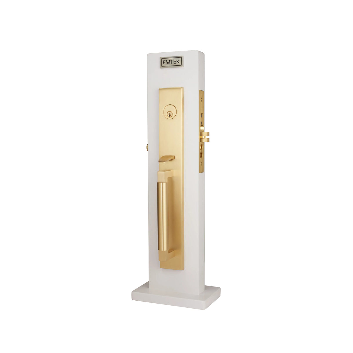 Hercules Smooth Full Length Mortise Entry Set – Satin Nickel