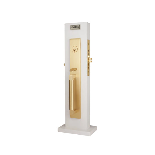 Hercules Smooth Full Length Mortise Entry Set – Satin Nickel