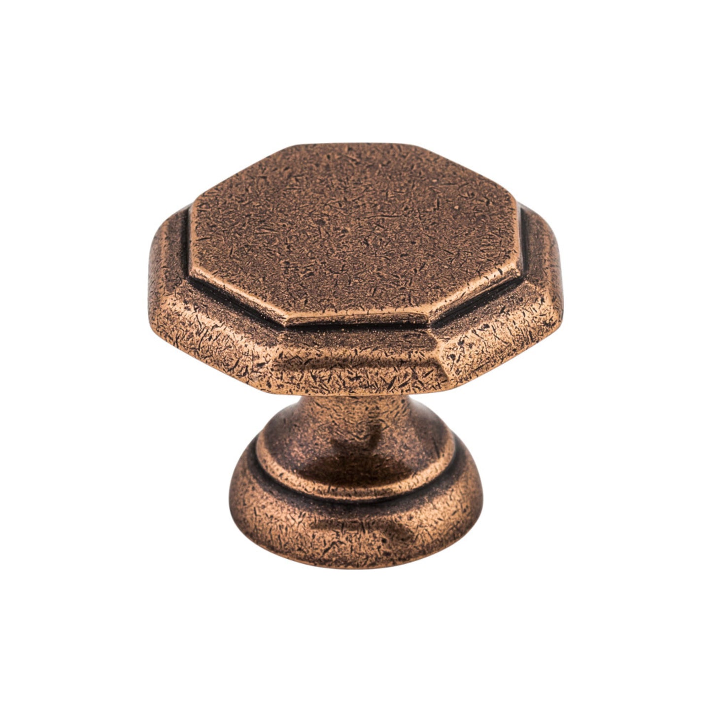 Top Knobs Devon Round Knob - Old English Copper