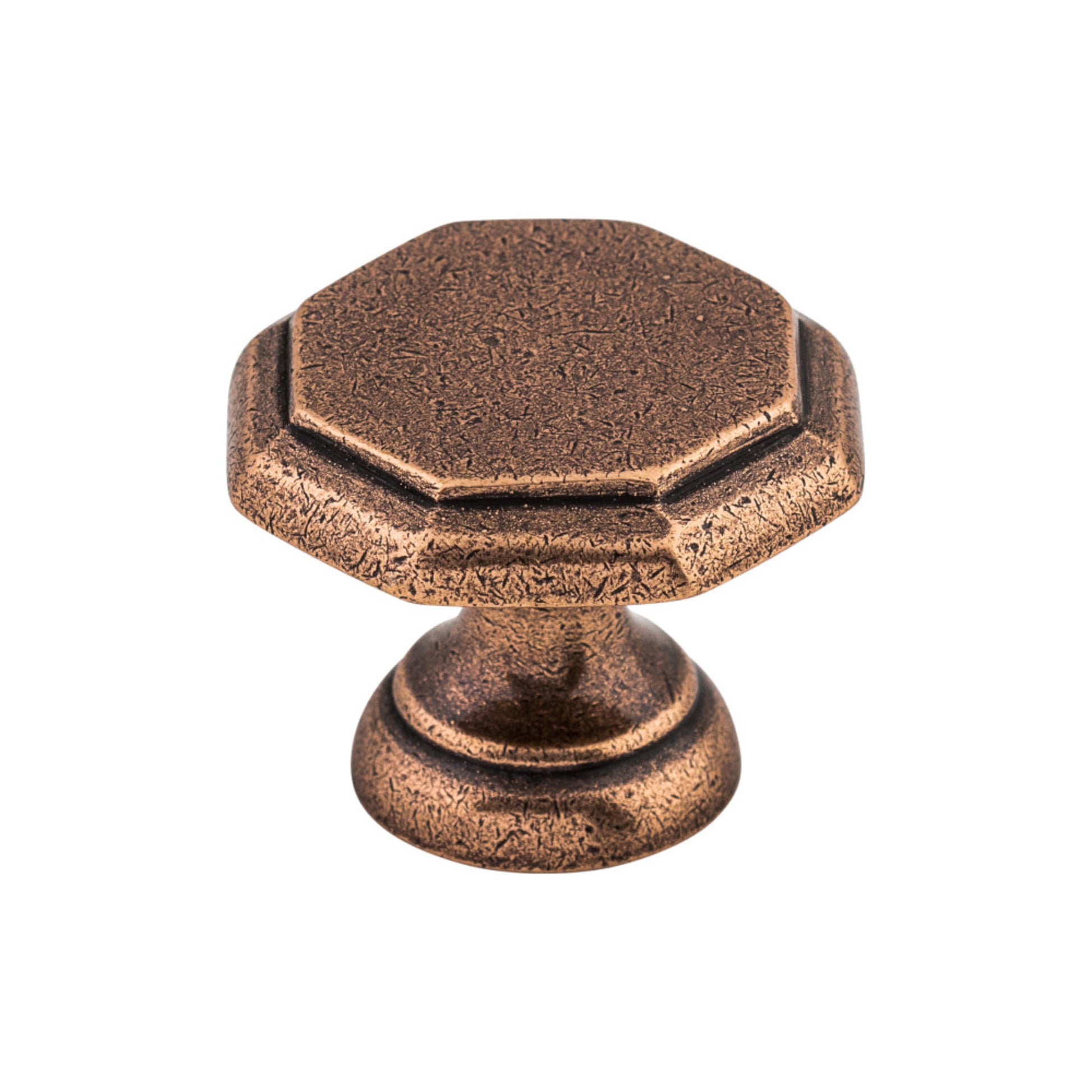 Top Knobs Devon Round Knob - Old English Copper