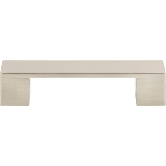 Atlas Wide Square 3 3/4" Center to Center Bar Pull (A918) - Brushed Nickel