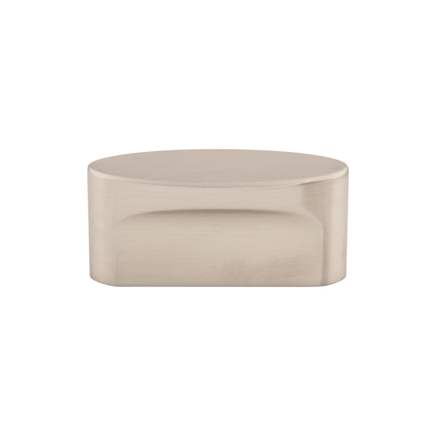 Top Knobs Oval Slot 1 1/2" Center to Center Oval Knob - Brushed Satin Nickel