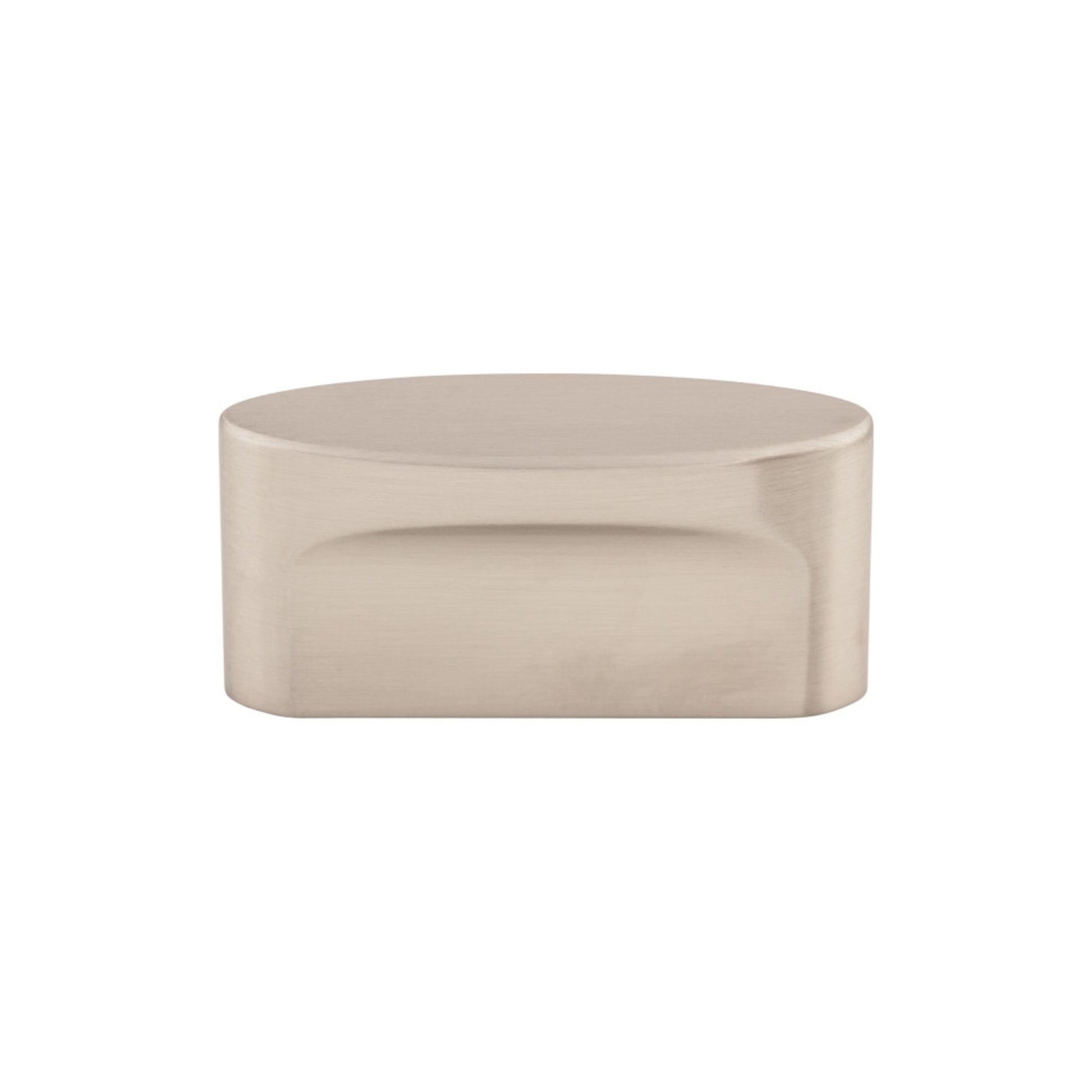 Top Knobs Oval Slot 1 1/2" Center to Center Oval Knob - Brushed Satin Nickel