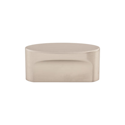 Top Knobs Oval Slot Oval Knob - 1 1/2" CTC - Brushed Satin Nickel