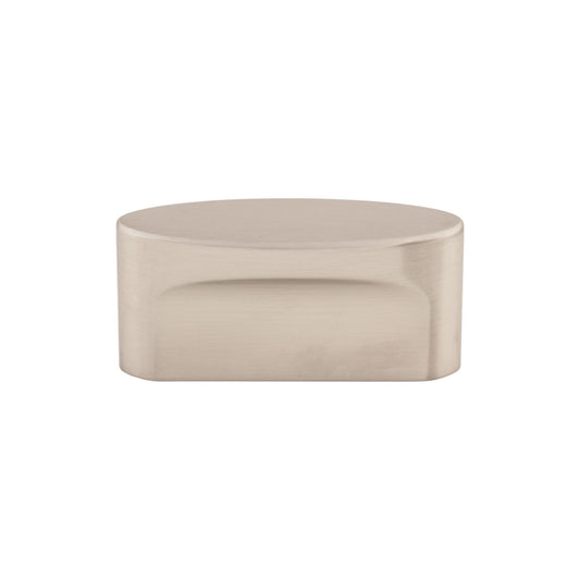 Top Knobs Oval Slot 1 1/2" Center to Center Oval Knob - Brushed Satin Nickel