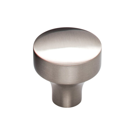 Top Knobs Kinney 1 1/8" Diameter Round Knob - Brushed Satin Nickel