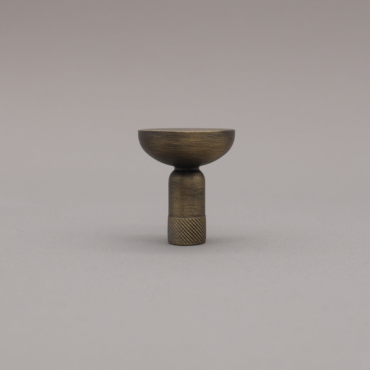 Hapny Knurled Cabinet Knob - Aged Brass