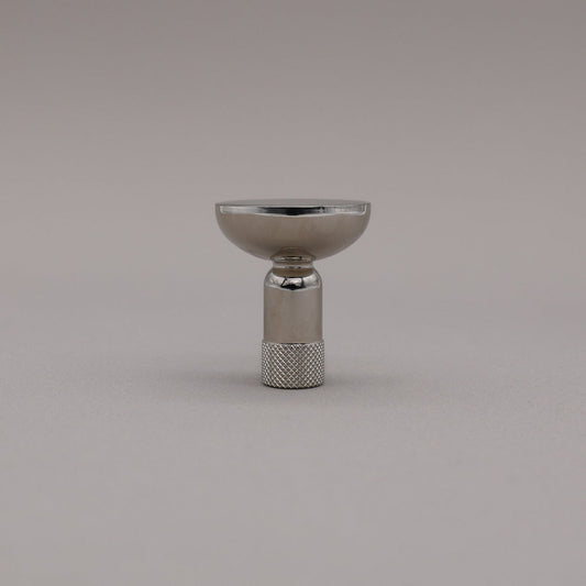 Hapny Knurled Cabinet Knob - Polished Nickel