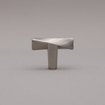 Hapny Twist Cabinet T-Knob - Satin Nickel