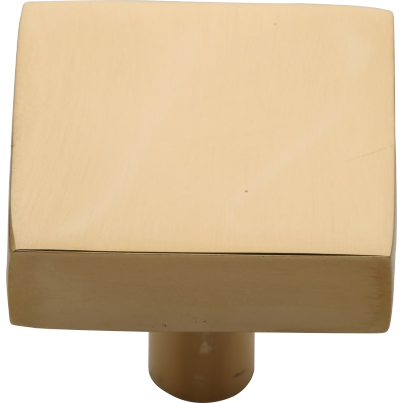 Ashley Norton Modern Square Cabinet Knob - 1 1/4" - Unlacquered Brass