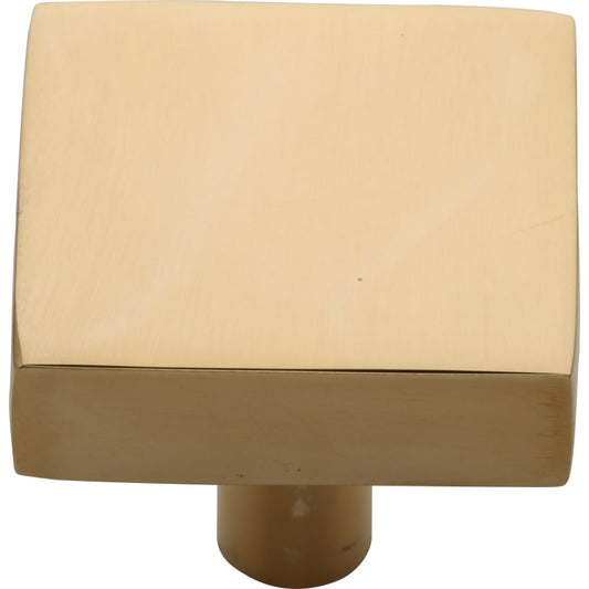 Ashley Norton Modern Square Cabinet Knob - 1 1/4" - Unlacquered Brass