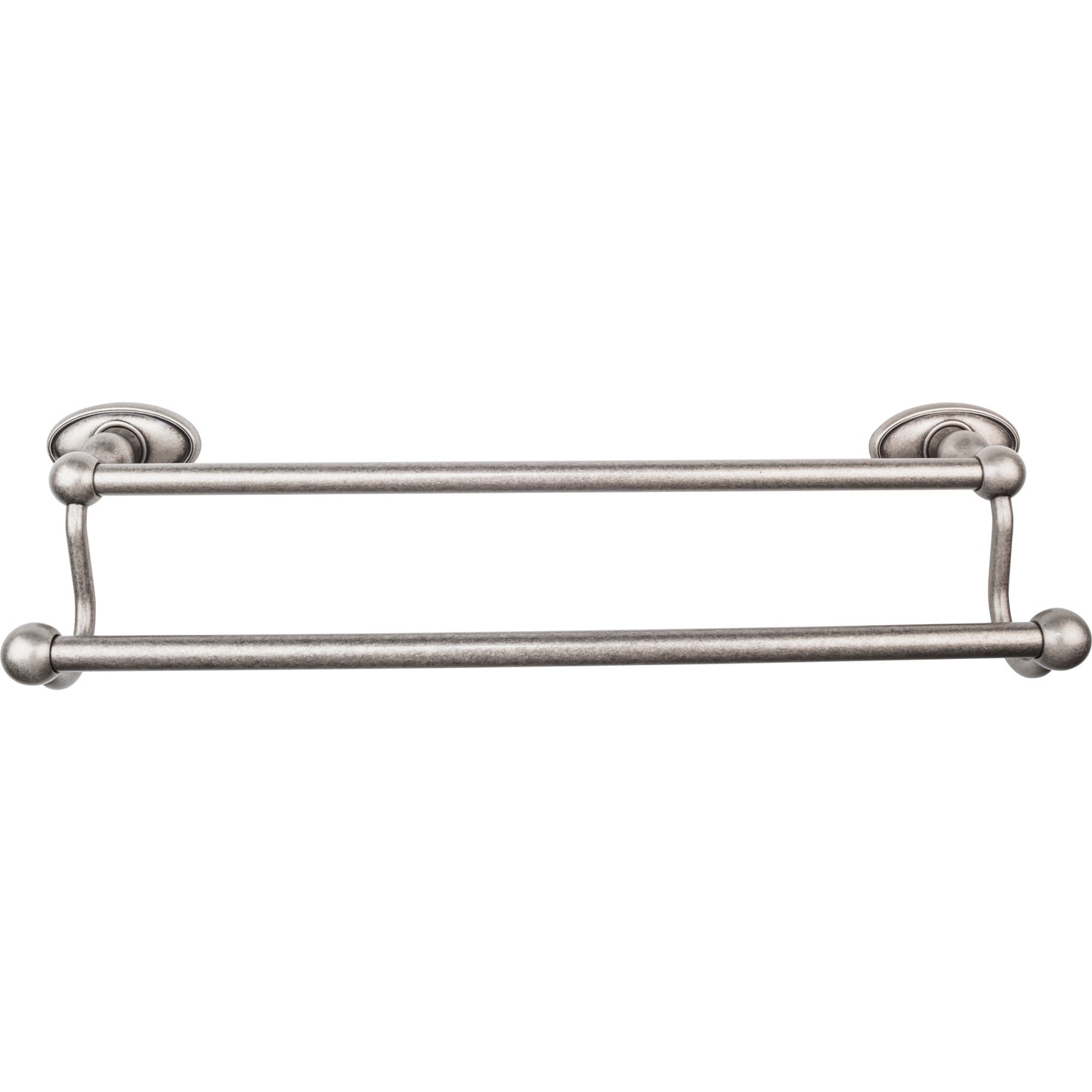 Top Knobs TOP BATH (R) Edwardian Bath Double 20 1/2" Wall Mounted  Towel Bar - Antique Pewter