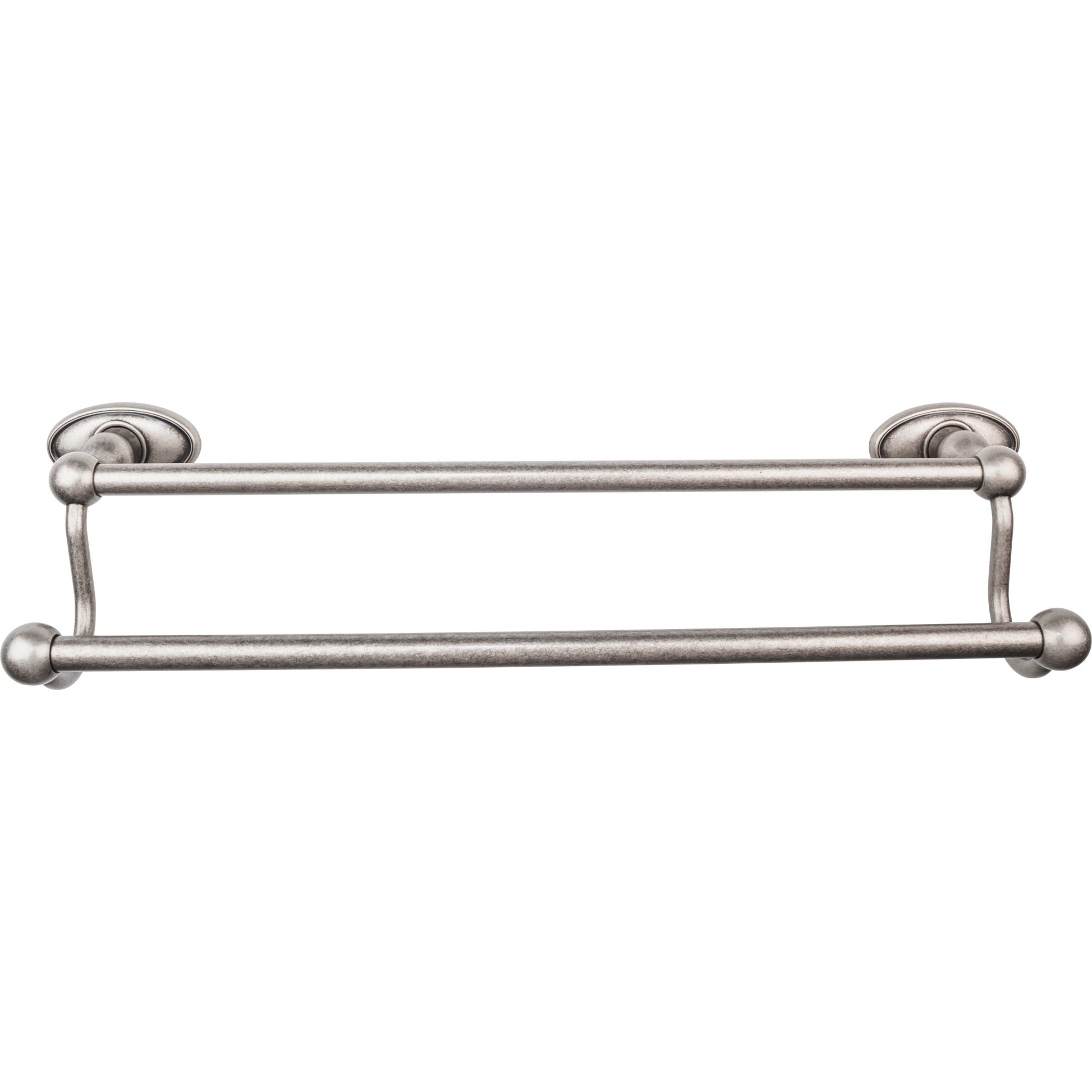 Top Knobs TOP BATH (R) Edwardian Bath Double 20 1/2" Wall Mounted  Towel Bar - Antique Pewter