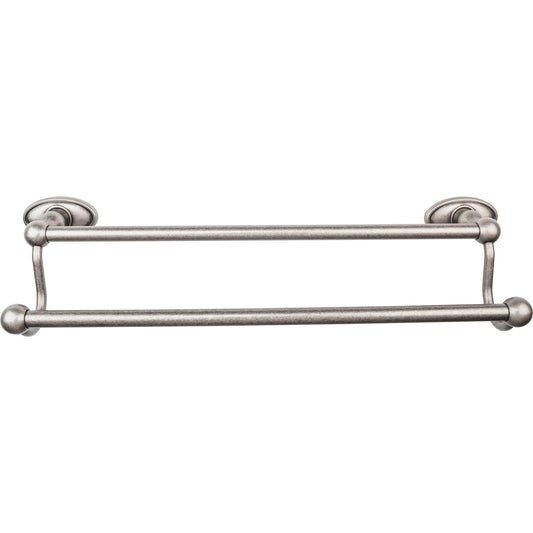 Top Knobs TOP BATH (R) Edwardian Bath Double 20 1/2" Wall Mounted  Towel Bar - Antique Pewter