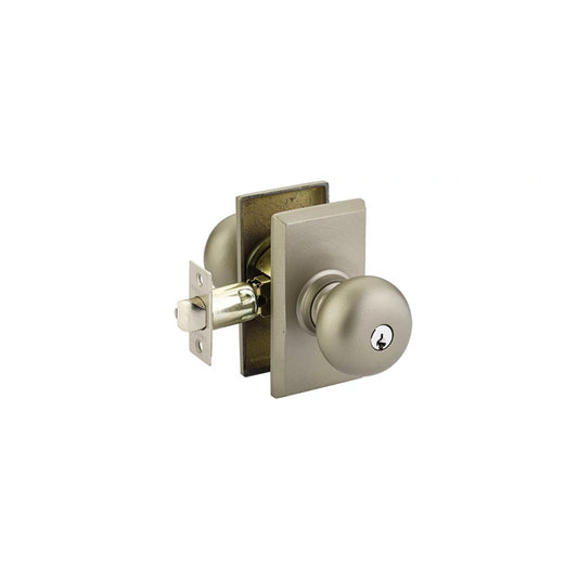 Winchester Key In Knob – keyed, Tumbled White Bronze