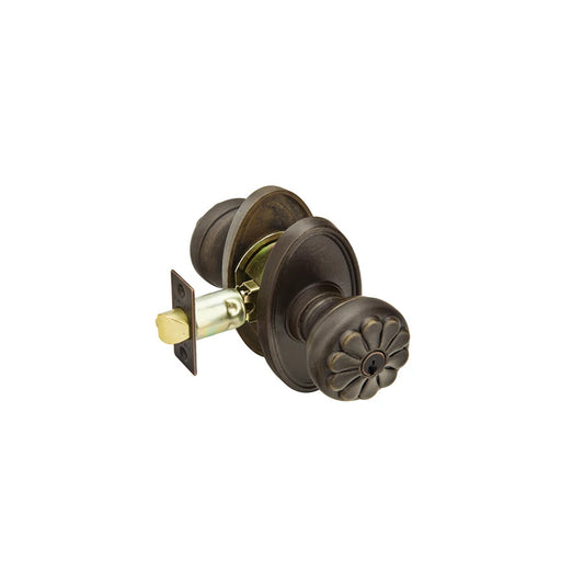 Petal Key In Knob – keyed, Medium Bronze