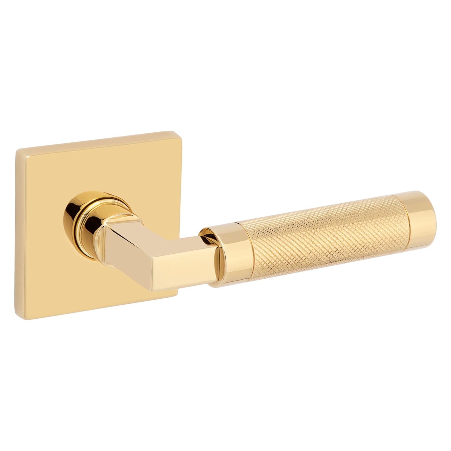 Baldwin Estate L030 Knurled Gramercy Lever Set in Lifetime (PVD) Polished Brass